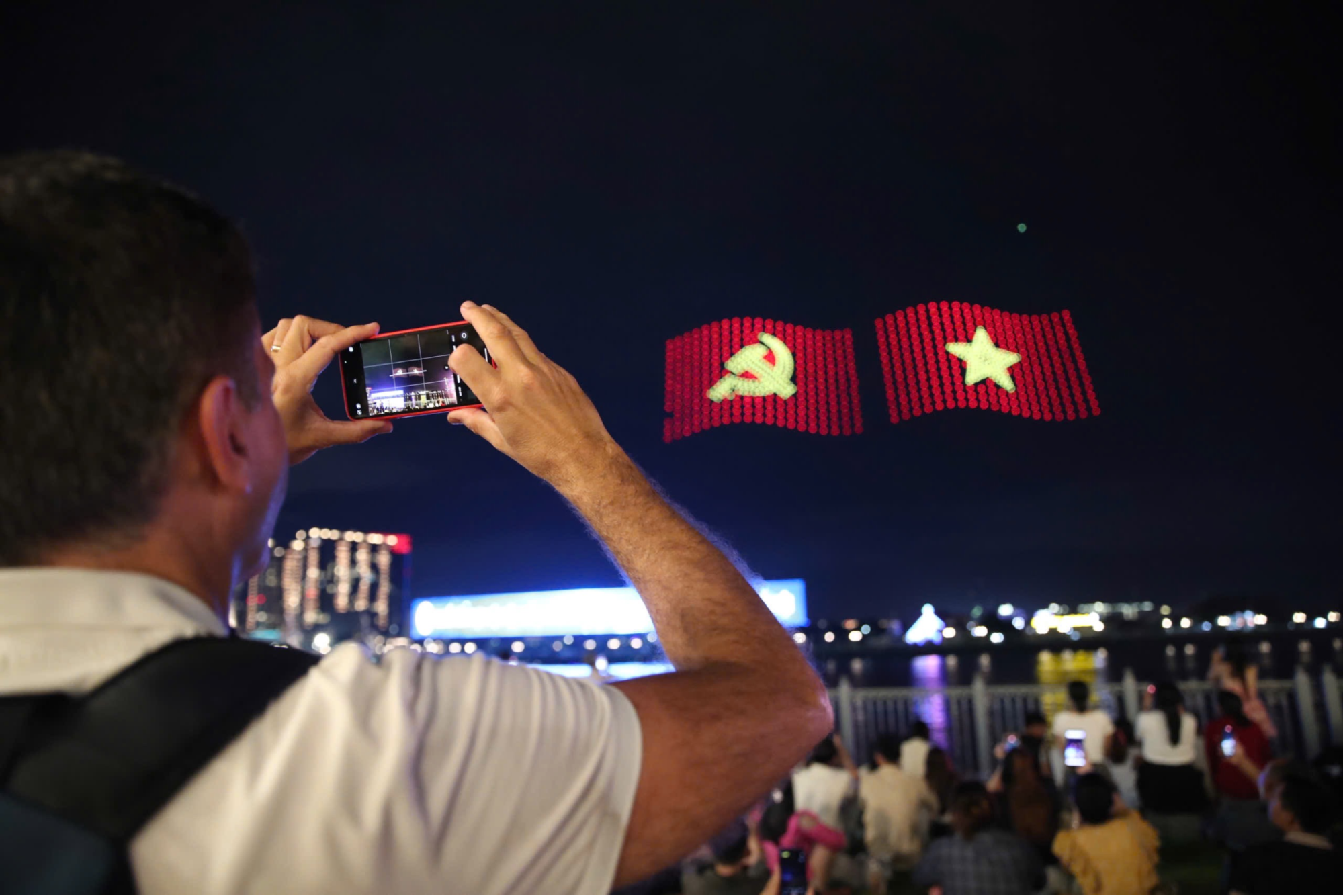 Dịp 2/9 là thời điểm drone show được sử dụng dày đặc nhất trong năm sau Tết Nguyên đán
